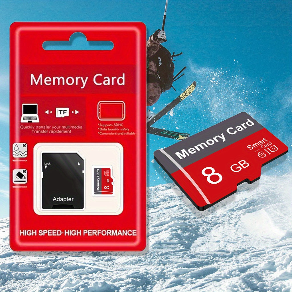 1pc Memory Card 64GB 32GB 16GB With Adapter, High Speed Flash TF Card 8GB 4GB 2GB 1GB, A1 C10 Memory TF Card For Tablet/Camera/Mobile Phone/Laptop/PC/Car Audio/Game Console/Audio -Store Your Files Securely!
