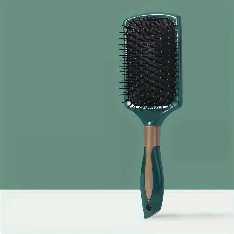 Peigne massage cuir chevelu avec coussin d’air, démêlant et bouclant, accessoire coiffure adapté à tous types de cheveux.