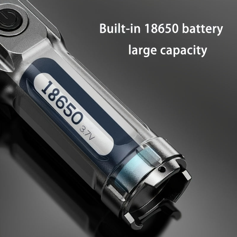 Lampe Torche APOLLOFIRE Haute Puissance : Zoom réglable, portable, multifonction, idéale camping et usage extérieur, construction robuste, faisceau lumineux puissant.