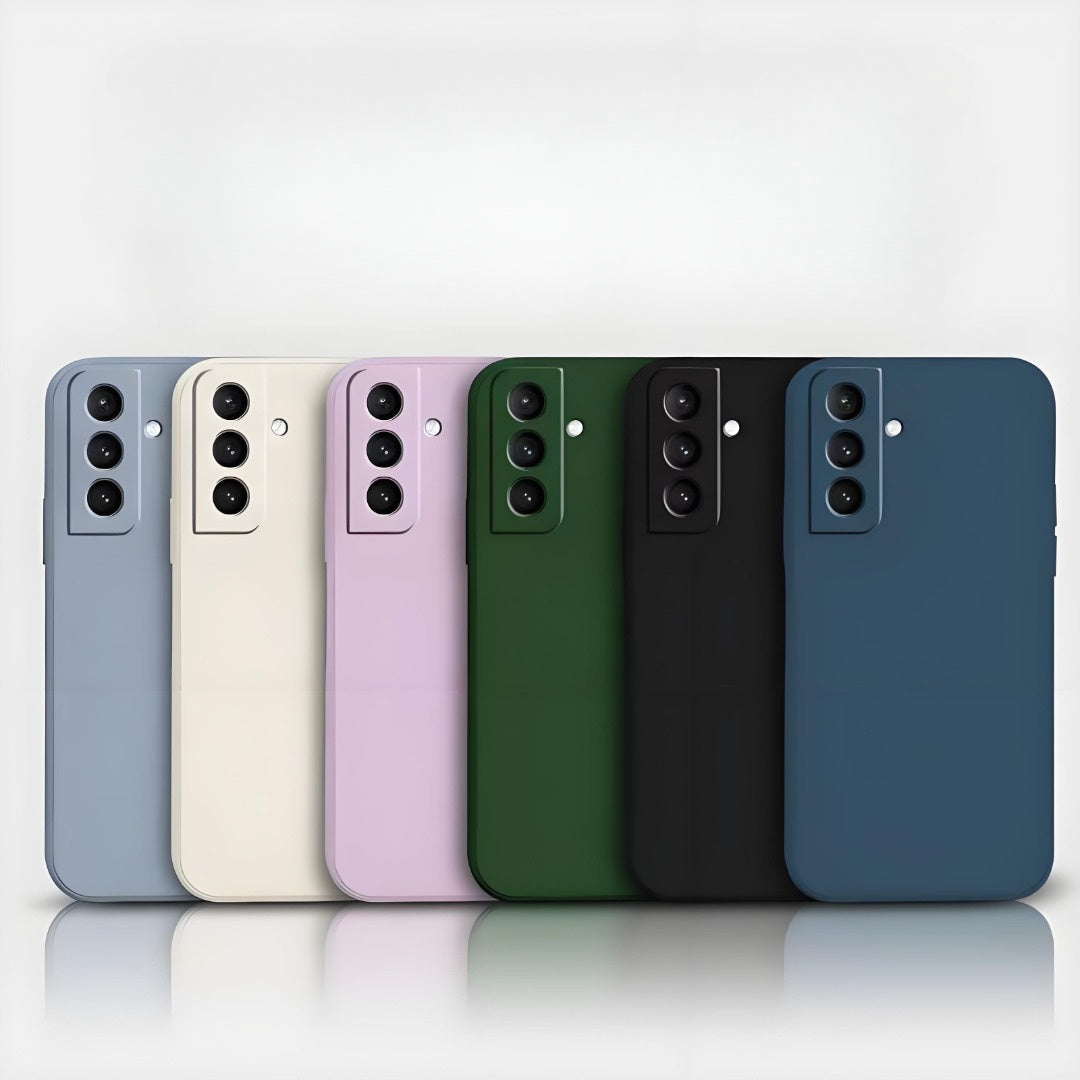 Coque classique unie pour Samsung Galaxy, ultra-fine, souple et résistante aux chocs, compatible avec plusieurs modèles S20 à S25 Ultra et FE.