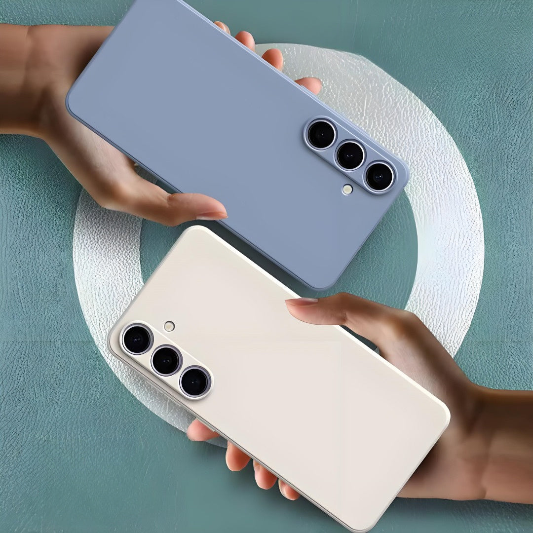 Coque classique unie pour Samsung Galaxy, ultra-fine, souple et résistante aux chocs, compatible avec plusieurs modèles S20 à S25 Ultra et FE.