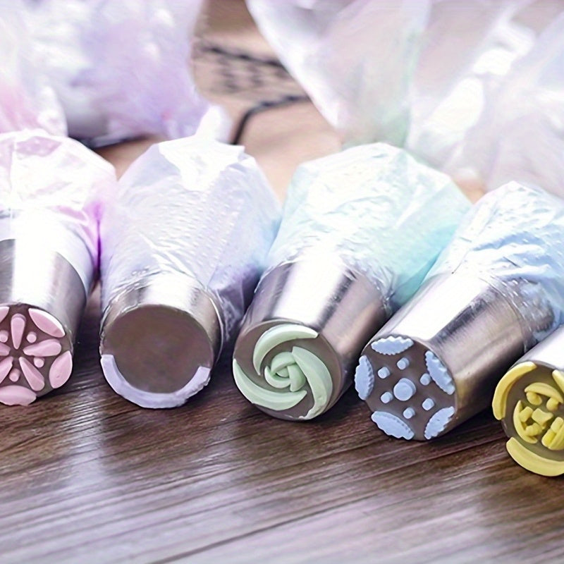 7pcs Stainless Steel Piping Tips Set - Perfect for Cupcakes, Cakes & Cookies - Essential Baking Tools for Home Chefs