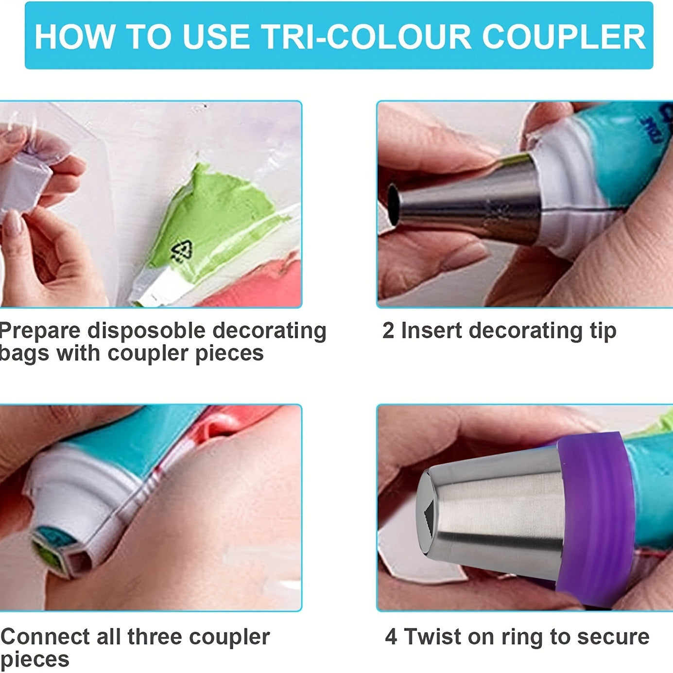 7pcs Stainless Steel Piping Tips Set - Perfect for Cupcakes, Cakes & Cookies - Essential Baking Tools for Home Chefs