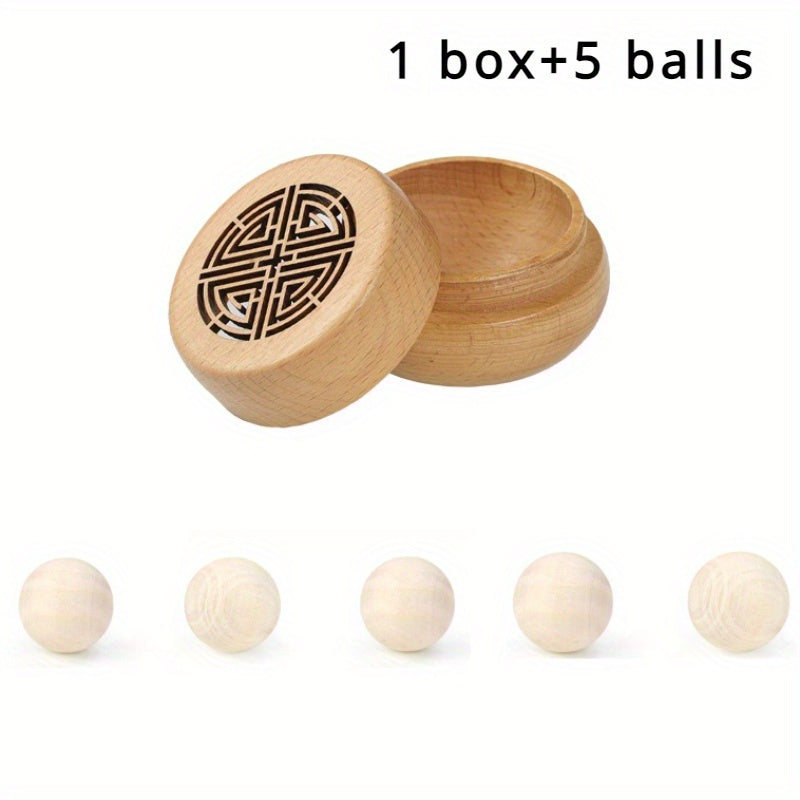 Diffuseur d’huiles essentielles en bois avec boîte à encens et boules, bouchon vissé rétro, parfum durable, décor maison et voiture.