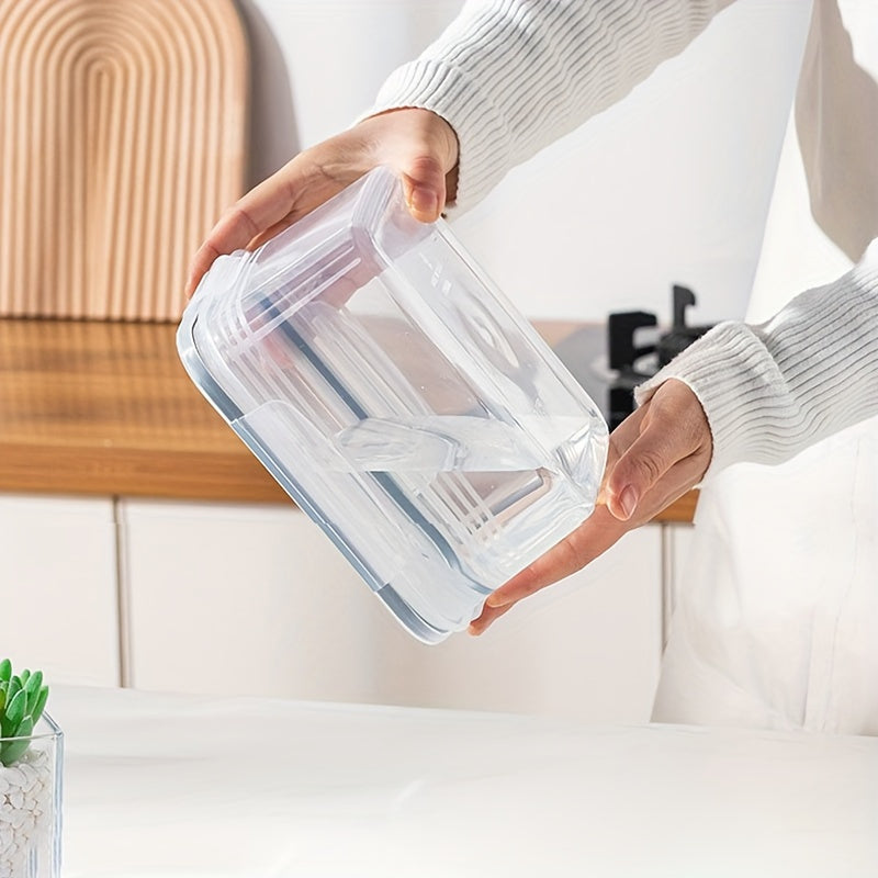 Premium Leak-Proof 4pcs/Set - Food Storage Containers, 2-Layer Airtight Design - Reusable &amp; Stackable Kitchen Organizers for Easy Meal Prep - Perfect for Fruits, Vegetables, Meat &amp; Grains