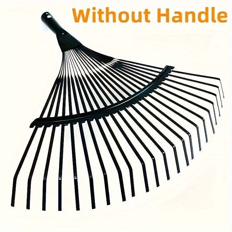 قطعة واحدة من مشط أوراق الشجر المعدني المتين - مقبض مريح، إطار سلكي فولاذي متين - مثالي للعناية بحديقة العشب، وإزالة الأوراق والعشب والحطام - مثالي للبستنة وصيانة الفناء (العمود غير متضمن)