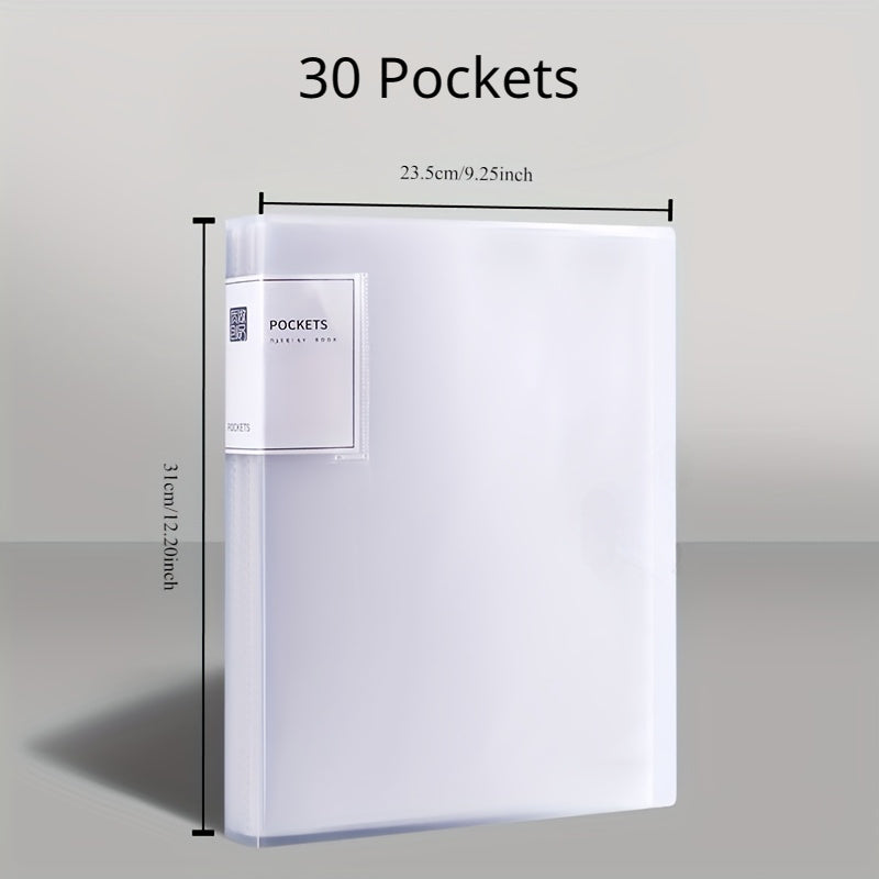 A Folder with 20/30/40/60/80/100 Inner Pages, an A4 Transparent Insert Folder for Organizing Materials, a Multi-Layer Large-Capacity Office Folder for A4 Student Exam Papers, Available in 6 Colors.