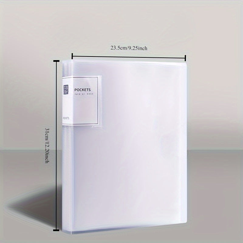 A Folder with 20/30/40/60/80/100 Inner Pages, an A4 Transparent Insert Folder for Organizing Materials, a Multi-Layer Large-Capacity Office Folder for A4 Student Exam Papers, Available in 6 Colors.