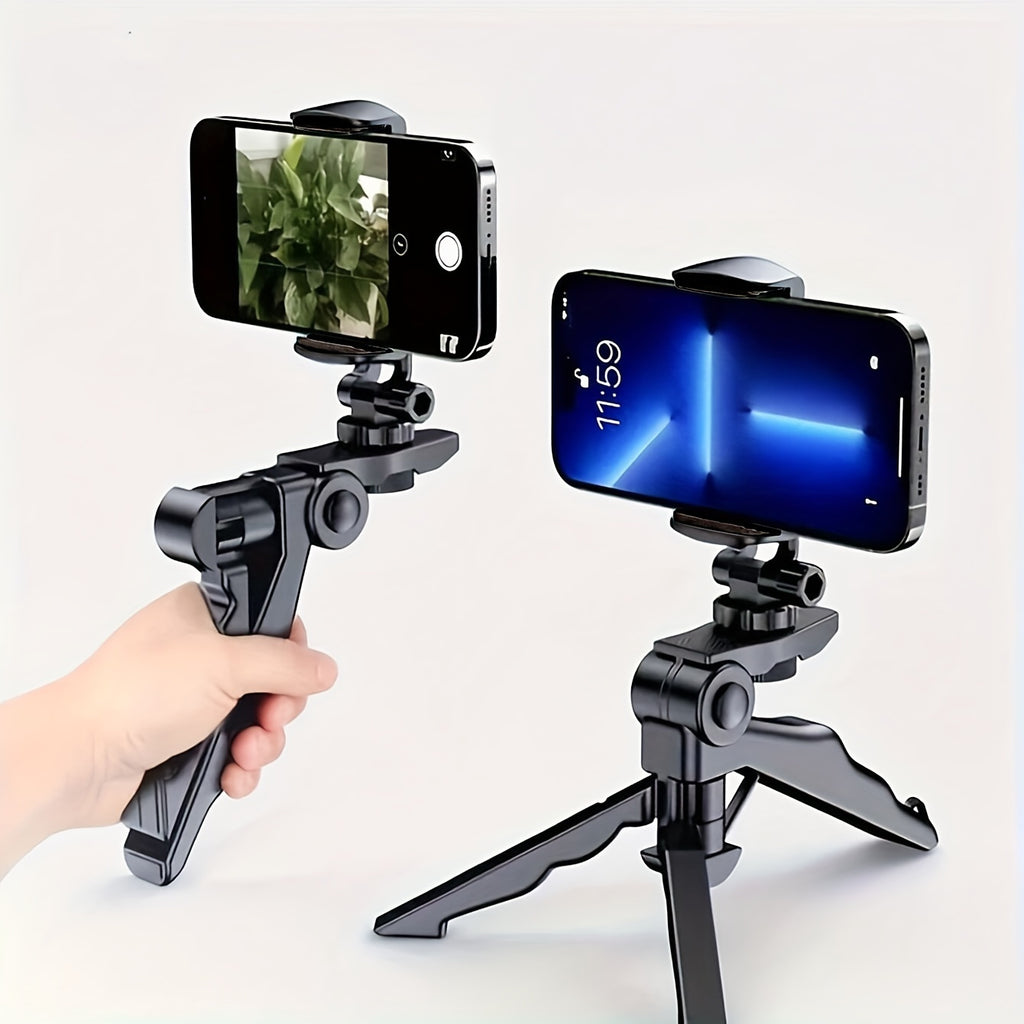 360° Anti-Shake Phone Tripod Mount – Portable Adjustable Smartphone Holder for Live Streaming & Photography | Perfect Gift for Content Creators