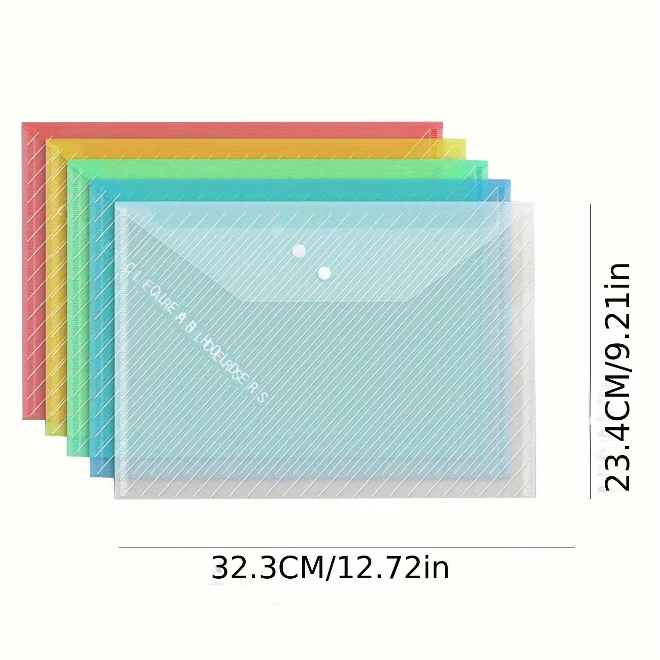 10pcs, Thickened Random Color File Bag A4 Transparent Waterproof Snap Button File Bag Large Capacity Office Data File Bag Student Test Paper Bag, Back-to-School Supplies, Kawaii Stationery, School Colors, Stationery