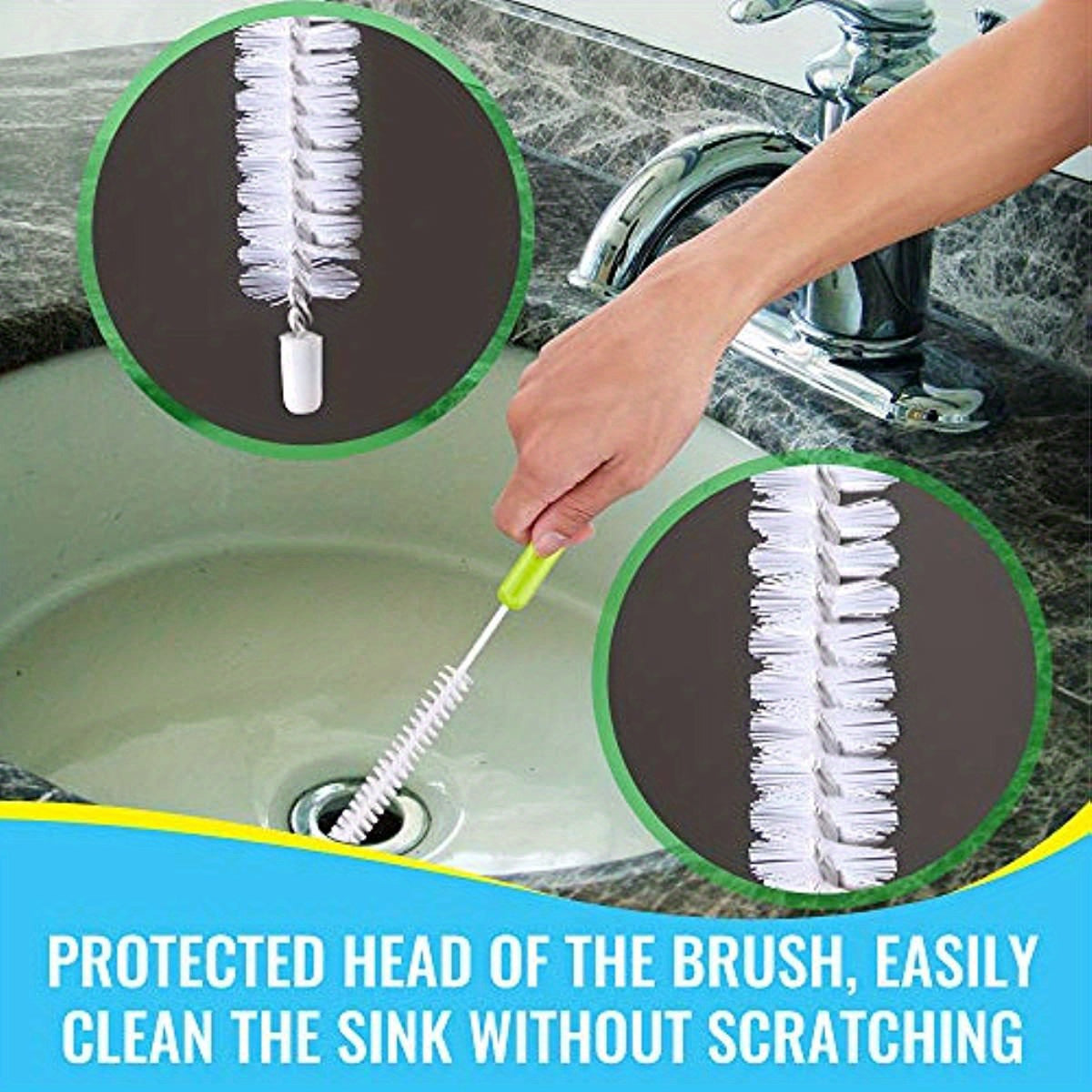 5pcs Bottle Cleaning Brush Set - Long Handle Bottle Cleaner for Washing Narrow Neck Beer Bottles, Durable Plastic Material, Ideal for Kitchen & Outdoor Use, Kitchen Cleaning Essentials|Ergonomic Brush|Flexible Cleaning Tool,