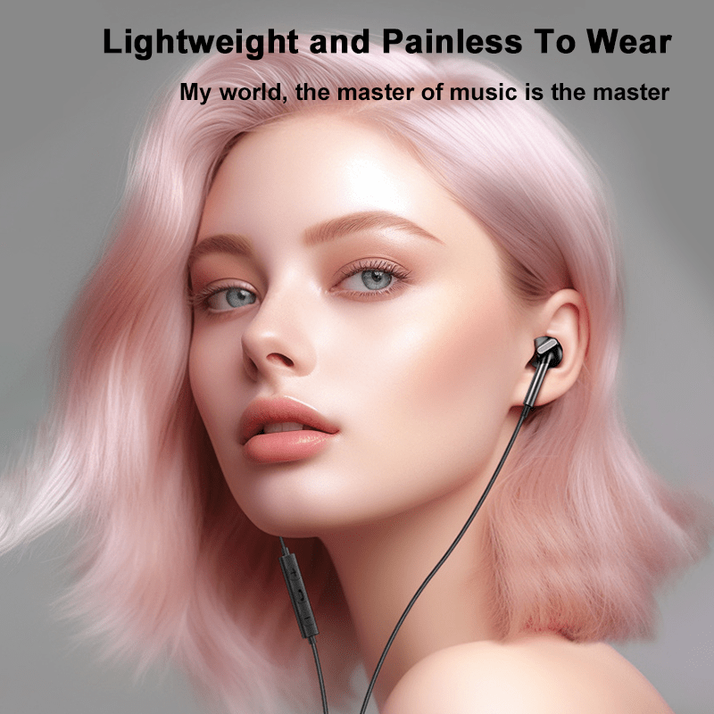 HiFi 9D Surround Sound USB Type C 3.5mm Wired Earbuds for 23 22 &amp; for iPhone 15 Pro Max - Premium Black Design, High-Resolution Audio, Comfortable Fit, Durable Plastic, Volume Control, Compatible with Smartphones, Gaming Head