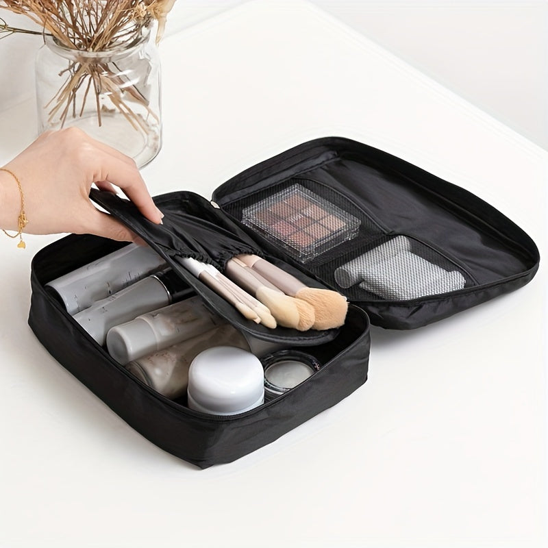 Trousse de toilette portable, idéale pour maquillage, rangement voyage, organisation des accessoires et produits de beauté au quotidien.