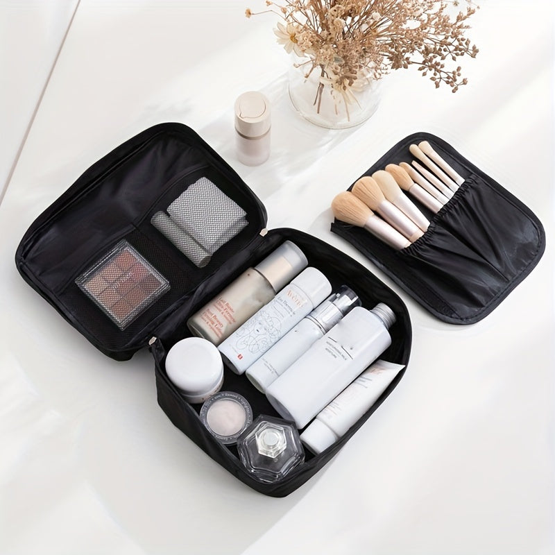 Trousse de toilette portable, idéale pour maquillage, rangement voyage, organisation des accessoires et produits de beauté au quotidien.