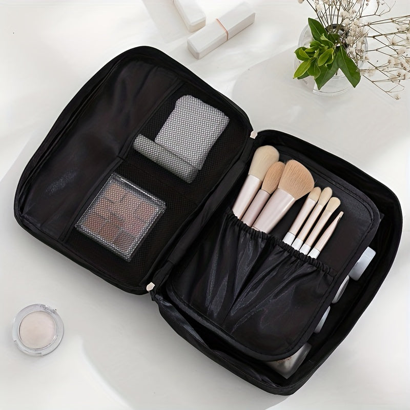 Trousse de toilette portable, idéale pour maquillage, rangement voyage, organisation des accessoires et produits de beauté au quotidien.