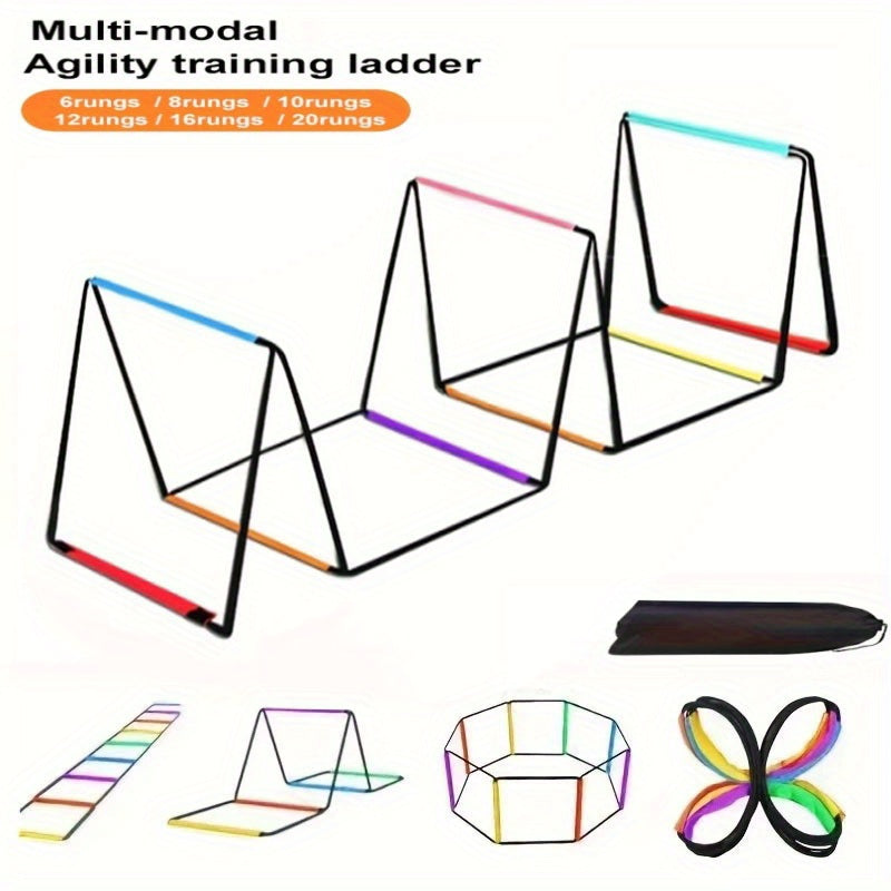 Multifunctional Colorful Agility Ladder, Agility Training Equipment, Soccer Speed ​​Ladder, Soccer Footwork Ladder, Suitable Fitness Running and Agility Training