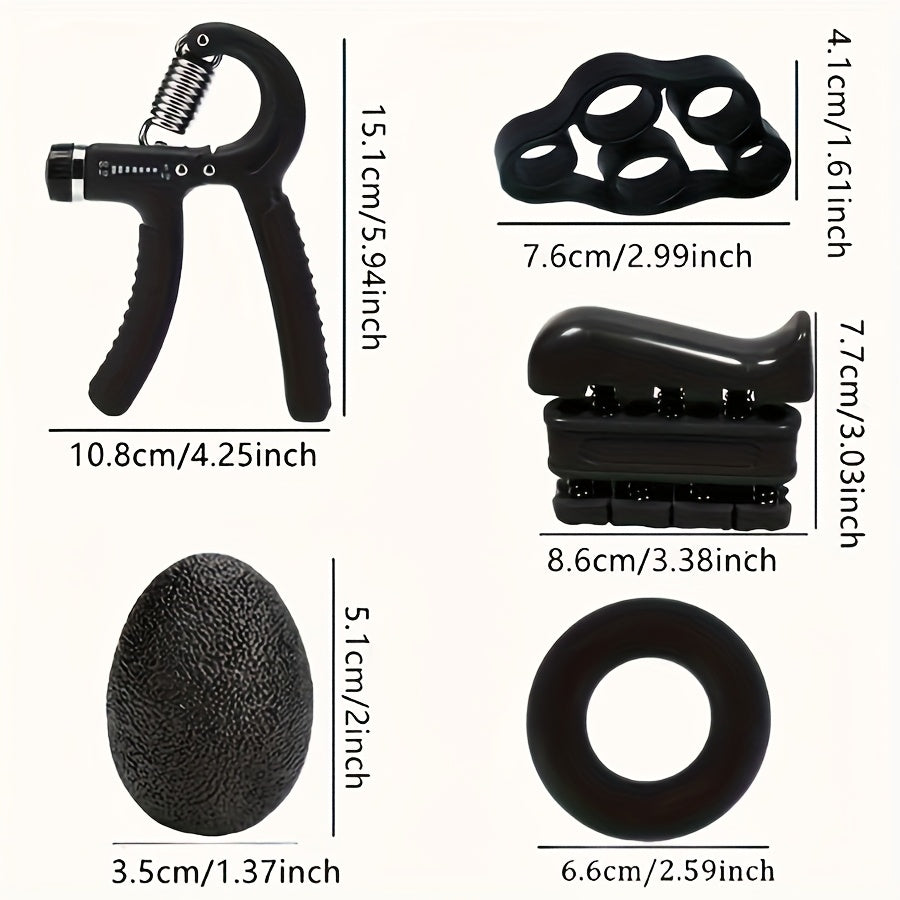 Set de 7 entraîneurs de force, pour entraînement des muscles des doigts et des bras, améliore préhension et endurance.