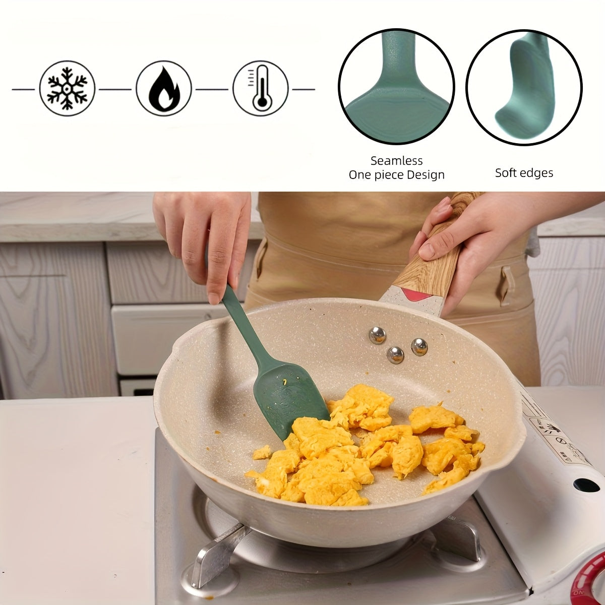 Silicone Baking Set with BBQ Brush, Cream Scraper, and Honey Spatula - Dishwasher Safe, Heat-Resistant Kitchen Tools for Grilling, Baking, and Holiday Cooking (Christmas, Halloween, Easter, Thanksgiving), Baking Essentials|Fri