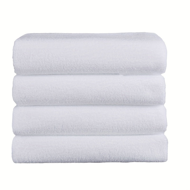 Lot de 4 serviettes de bain surdimensionnées, douces et absorbantes, séchage rapide, 70×30 cm, idéales maison ou hôtel, texture moelleuse.