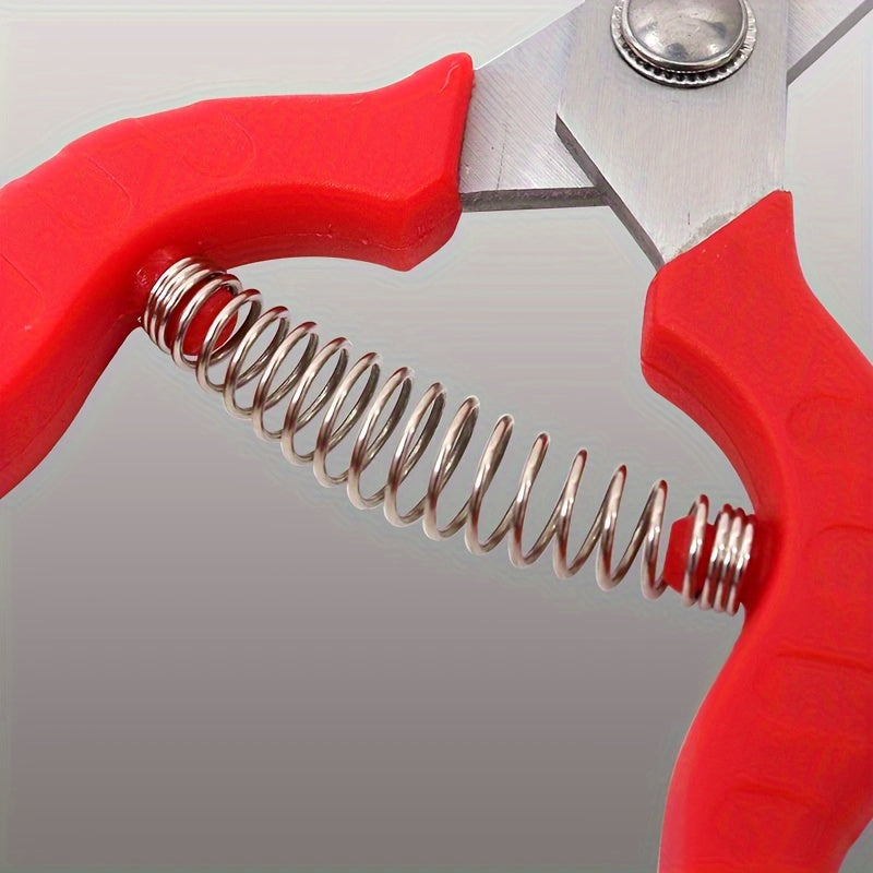 Professional Garden Pruning Shears with Ergonomic Red Handle - Stainless Steel Blades, Sharp Cutting Edges &amp; Comfort Grip for Hardscape, Flower Beds, and Landscaping, Garden Pruning Shears, Hardscape Maintenance, Classic Garden