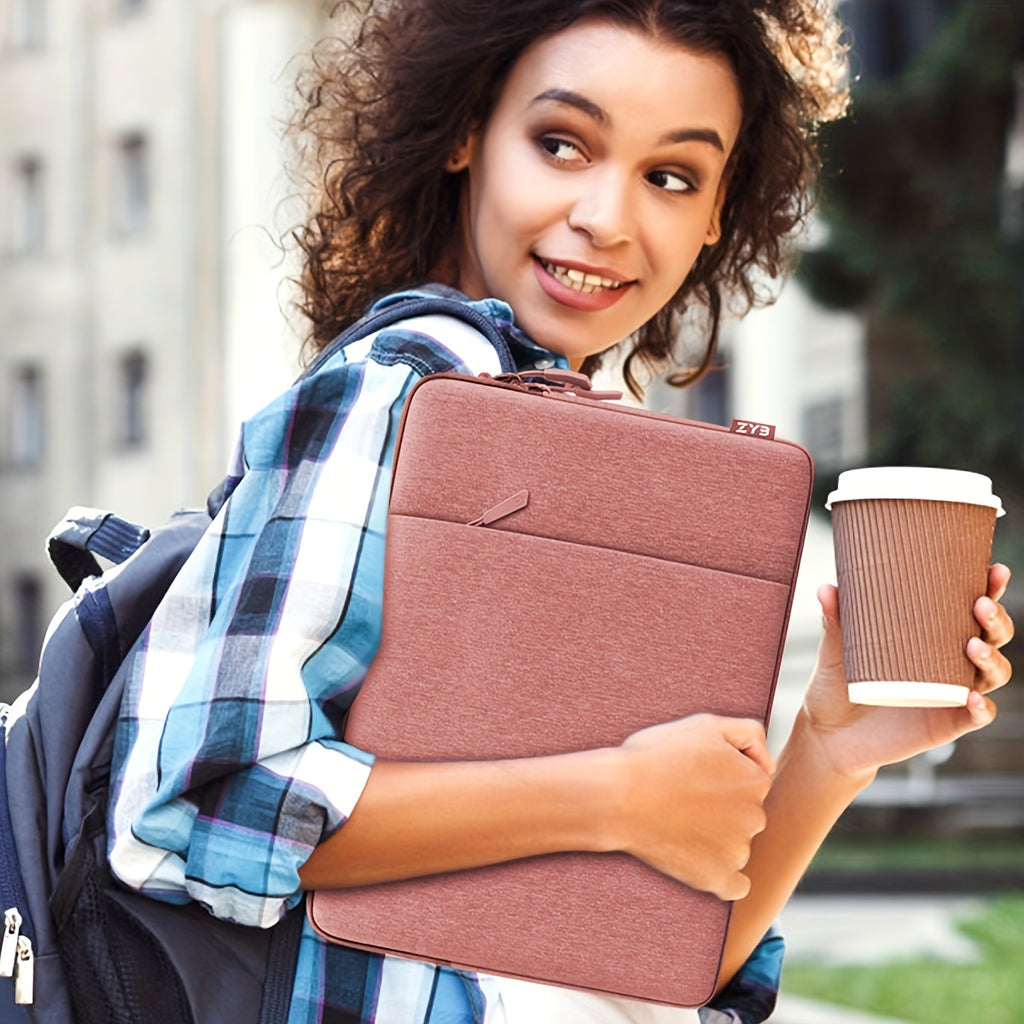 Housse de protection pour ordinateur portable, compatible MacBook et autres notebooks 13,5 à 16 ", avec compartiment accessoires, design rose, transport sûr et élégant.