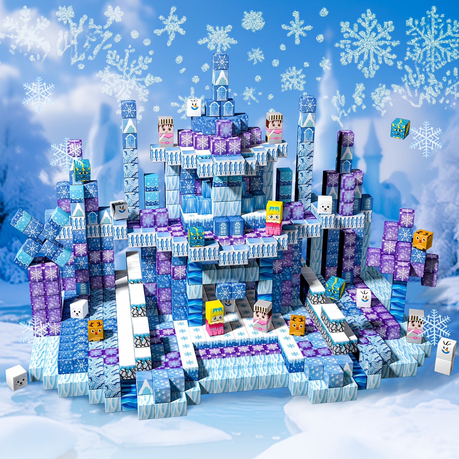 Blocs magnétiques, 48/64/100 pièces, cubes de construction pour enfants 3‑12 ans, stimule créativité et motricité, idéal cadeau ou bas de Noël.