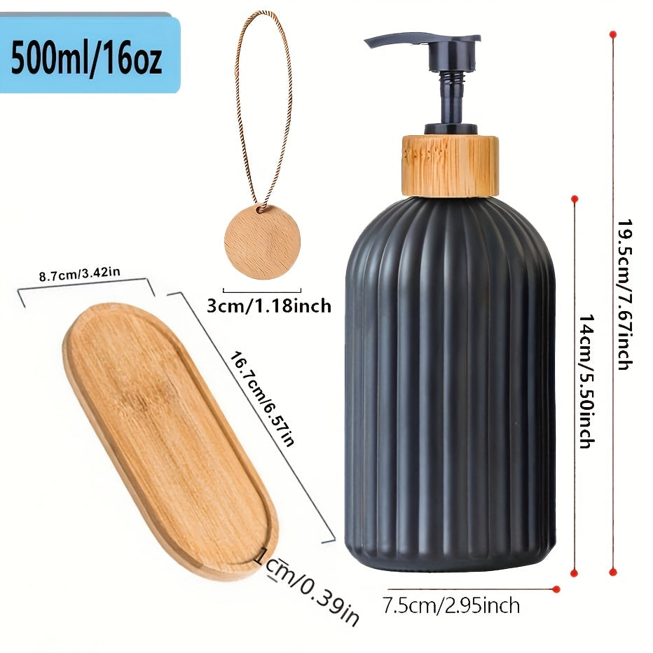 Set de 5 distributeurs de savon modernes noirs Plastique robuste, compatible plan de travail ou lavabo, système hygiénique à une touche, gain de place pour cuisine ou salle de bain.