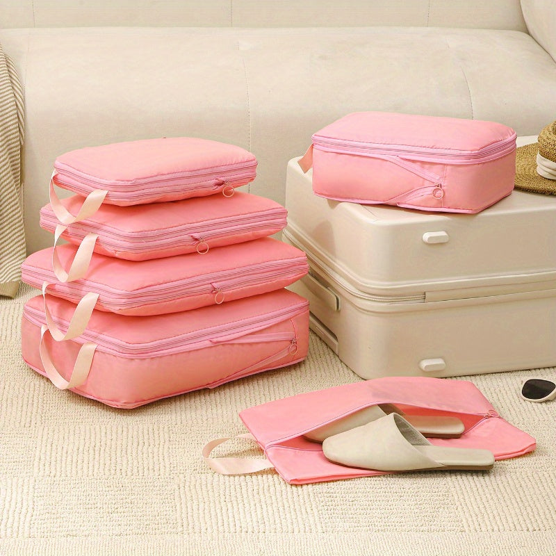 Sacs de rangement de voyage, étanches et portables, pour vêtements, chaussures et articles de toilette, facilitant l’organisation et le packing des bagages.