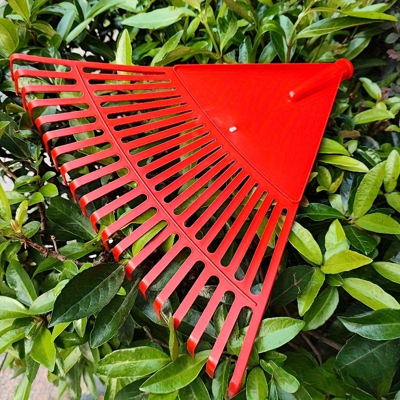 1-Pack Heavy-Duty 20-Tooth Plastic Leaf Rake with 20 Teeth - Lightweight Tool for Lawn, Garden, Driveway, Sidewalk - Efficient Leaf Collector for Fall, Durable Blower/Shovel Attachment Compatible (for &amp; Professional)