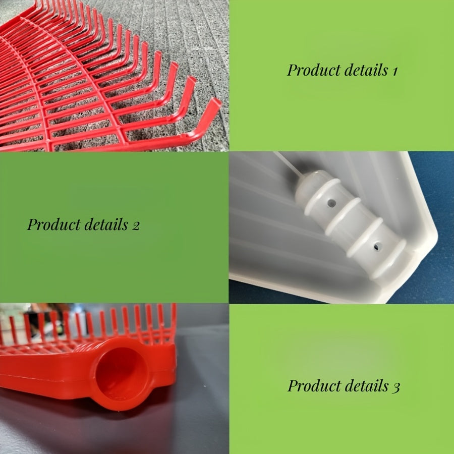 مجرفة يدوية قابلة للتعديل لجمع الأوراق - أداة بلاستيكية متينة للحديقة بمقبض مريح، 3 ألوان (أحمر/أخضر/أبيض) لتنظيف الحديقة والعشب، وجمع أوراق فعال، مثالية للاستخدام السكني والتجاري، ومعدات العناية بالعشب