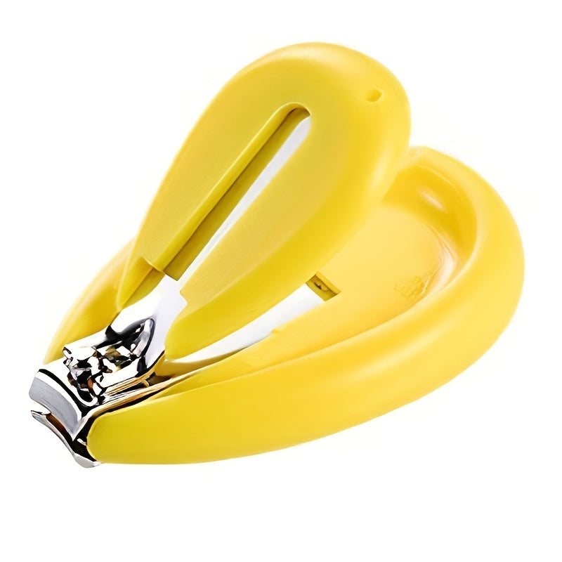 Coupe-ongles en acier inoxydable bleu, sûr et facile à utiliser, adapté pour enfants et adolescents.