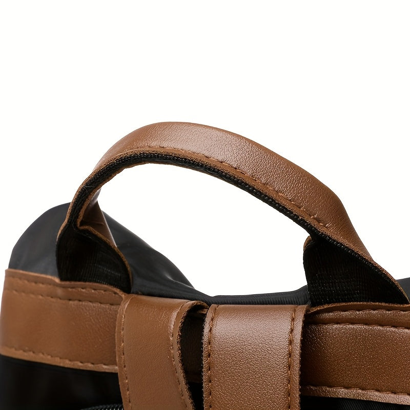 Women's Large Capacity Soft Backpack with Nylon - / Solid Color Bookbag, Commuter, Travel &amp; Laptop Carrier (Zipper Closure, Practical Pockets)