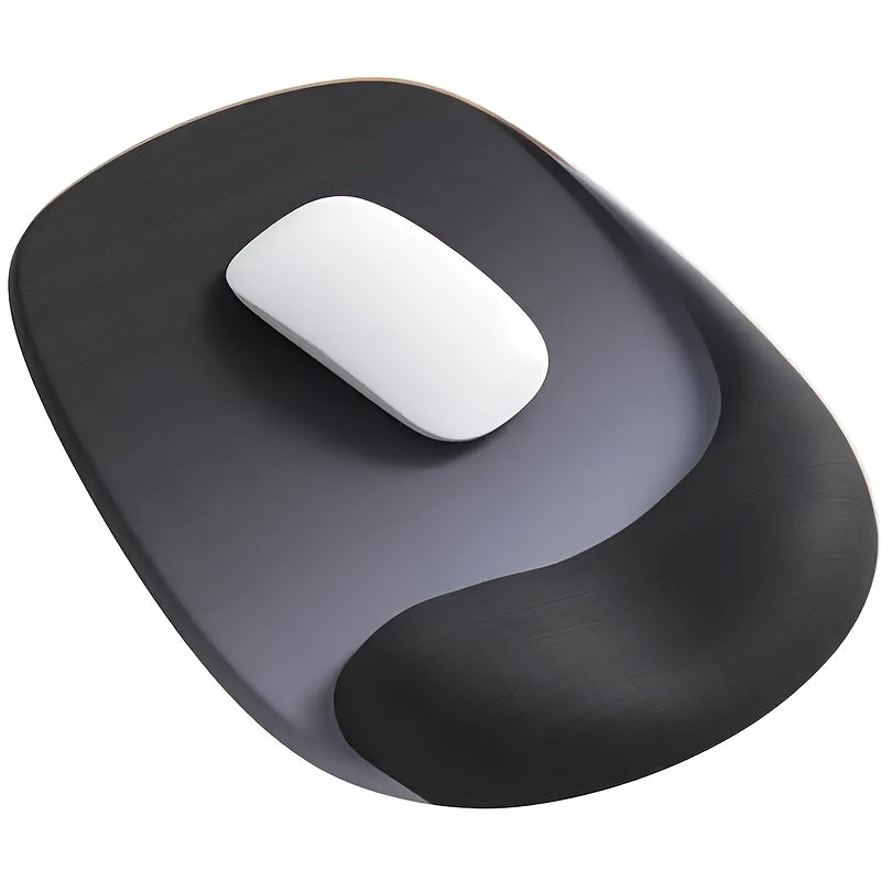 Ergonomic Mouse Pad with Gel Wrist Support - Premium Lycra Fabric, Non-Slip, Perfect for Laptops &amp; Desktops, Ideal for Office &amp; Gaming, Rubber Base, Mouse Pads for Desks