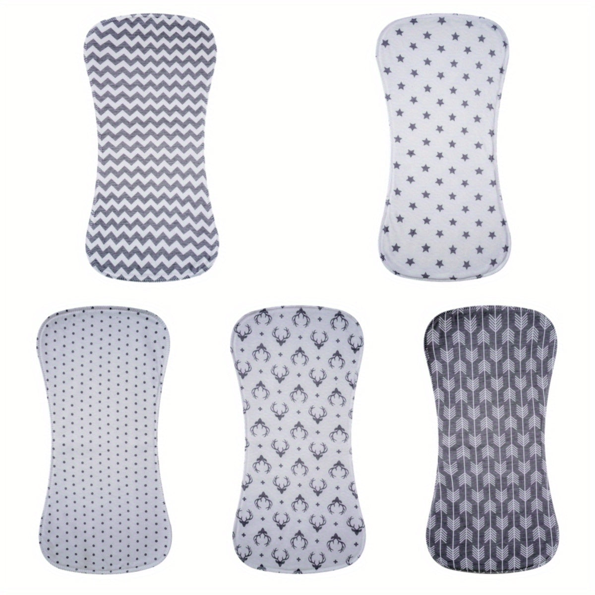 Lot de 5 langes en coton, extra absorbants et doux, pour bébés garçons et filles.
