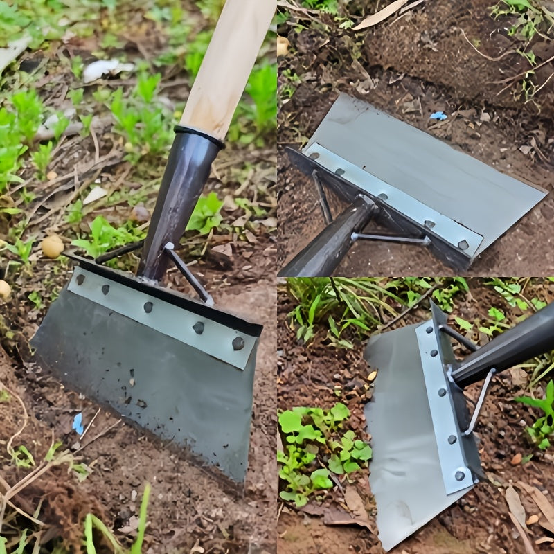 Pelle de jardin multifonction en acier Outil robuste pour gratter les murs, enlever la neige, retirer les mauvaises herbes et nettoyer jardins et fermes. (Sans manche)
