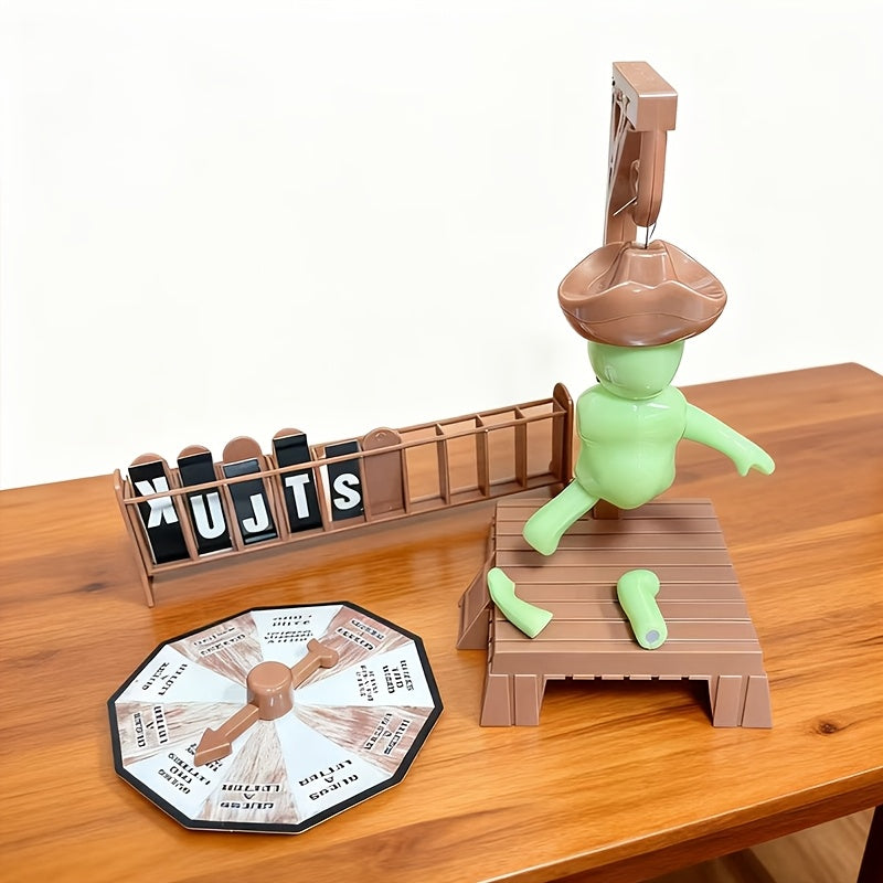 Hangman Word Game with Magnetic Letter Tiles &amp; Spanish/English Cards - Family Party Board Game for s &amp;, Vocabulary Builder, Spinning Wheel-Like Mechanic, Plastic Hanging for Man Game for Spanish &amp; English Language Learning (M