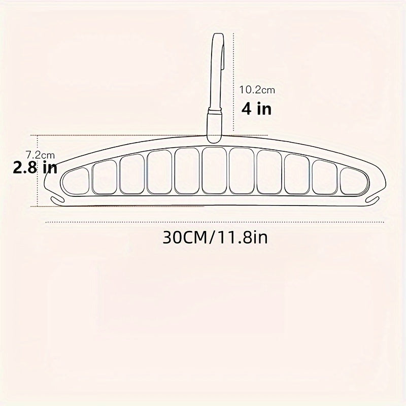 3pcs Space-Saving Black Plastic Hangers with Multi-Hook Design - Durable & Lightweight, Ideal for Home & Travel Closet Organization, Efficient Clothing Storage Rack, Travel Closet Organizer|Modern Hanger Design|Durable Plasti