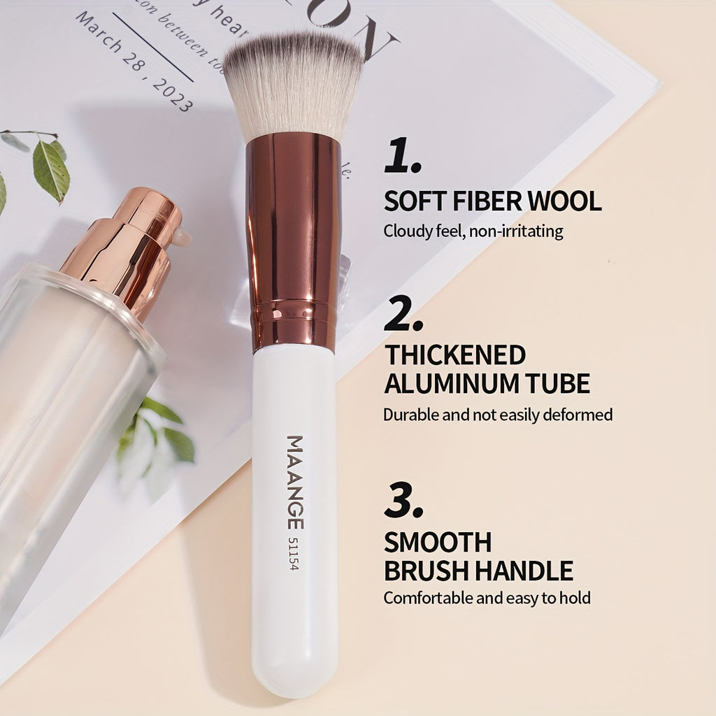 Set visage 3 pièces : pinceaux fond de teint, blush et cils, poils doux, livré avec boîte portable pour maquillage pratique.