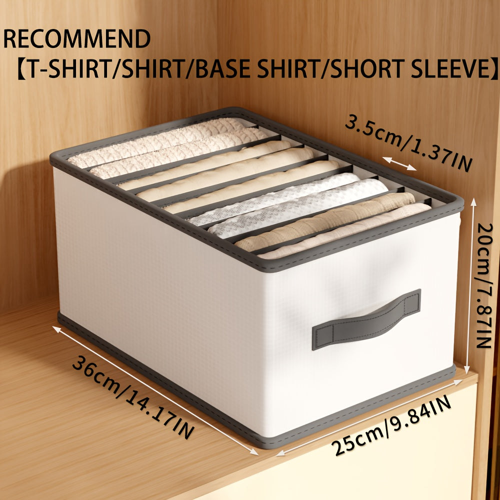 1/3pcs Foldable Drawer Storage Basket, Non-Woven Fabric, Pants Underwear Socks Bra Organizer Storage Box, Father'S Day Gift, Drawer Organizer | Multifunctional | Lightweight, Nylon Drawer Storage Bag with Handle, Divided Clot