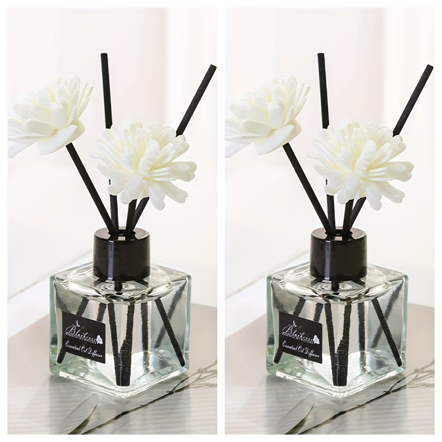 Set d’aromathérapie 2 bouteilles Différents parfums, diffuseur rotin efficace, choix variés pour créer ambiance relaxante et parfum agréable.