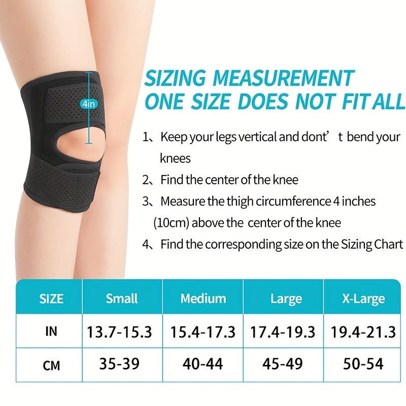 Adjustable Knee Support Compression Knee Patellar Support:Breathable Knee Brace with Straps Elastic Bandage