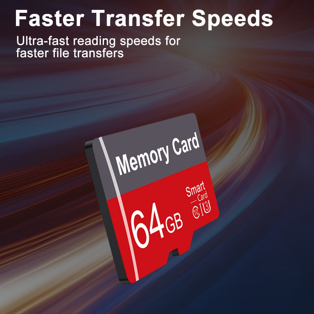 1pc Memory Card 64GB 32GB 16GB With Adapter, High Speed Flash TF Card 8GB 4GB 2GB 1GB, A1 C10 Memory TF Card For Tablet/Camera/Mobile Phone/Laptop/PC/Car Audio/Game Console/Audio -Store Your Files Securely!