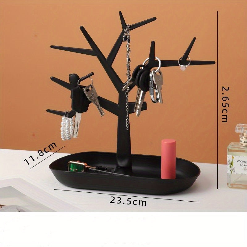 1pc Tree Hanger Creative Necklace Jewelry Necklace Bracelet Jewelry Display Rack Creative Earrings Ring Storage Rack, Jewelry Towers