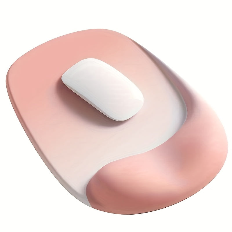 Ergonomic Mouse Pad with Gel Wrist Support - Premium Lycra Fabric, Non-Slip, Perfect for Laptops &amp; Desktops, Ideal for Office &amp; Gaming, Rubber Base, Mouse Pads for Desks
