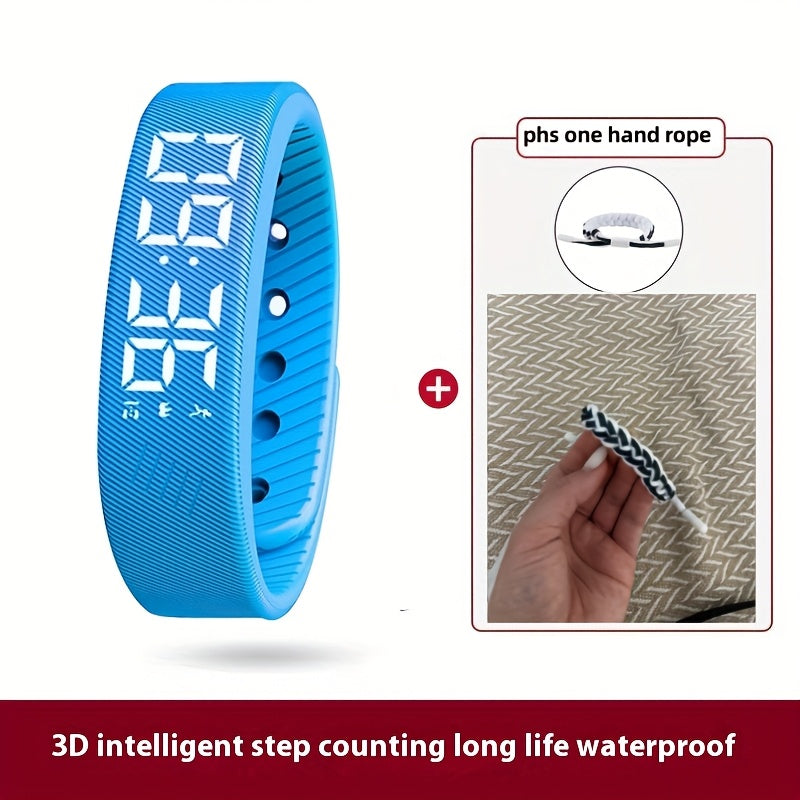 Montre électronique unisexe multifonction, bracelet silicone doux, alarme, podomètre, calories, design sportif et tendance, idéale cadeaux et toutes occasions.