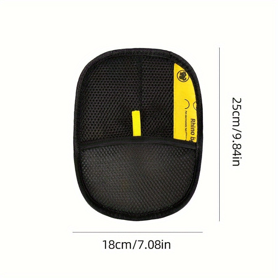 Gants de toilettage anti-statique pour animaux (1/2/3 pièces). Gants en polypropylène noir, efficaces pour éliminer les poils de chats et chiens. Accessoire tendance et durable.