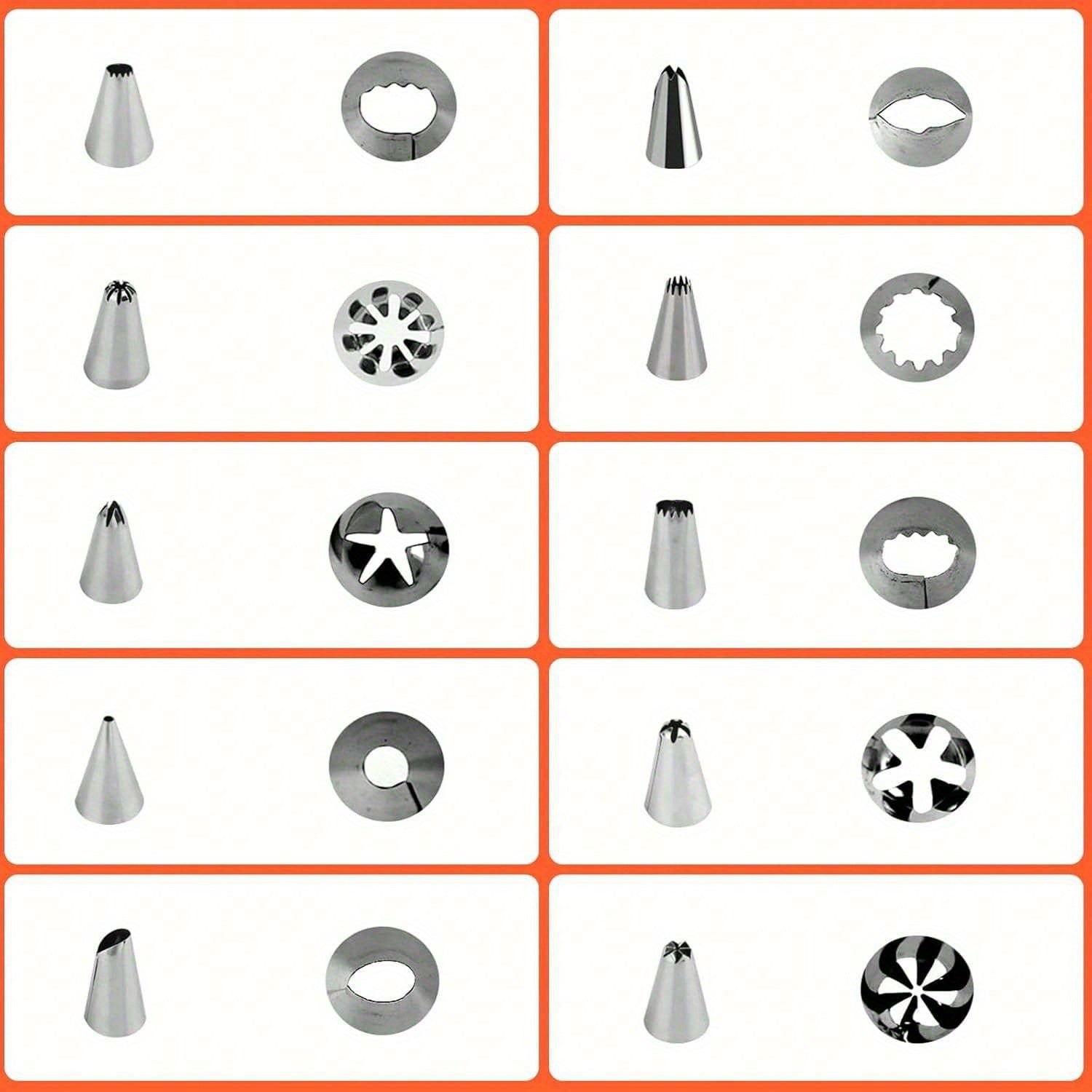 40pcs Cake Decorating Kit with 10 Piping Tips, 3 Cream Tubes, 1 Reusable Piping Bag, 20 Piping Bags, Cleaning Brush, Connectors, Piping Bag Ties, Cake Decorating Nozzles, Pastry, Cupcake, Baking Pan Decorating, Baking Tools,