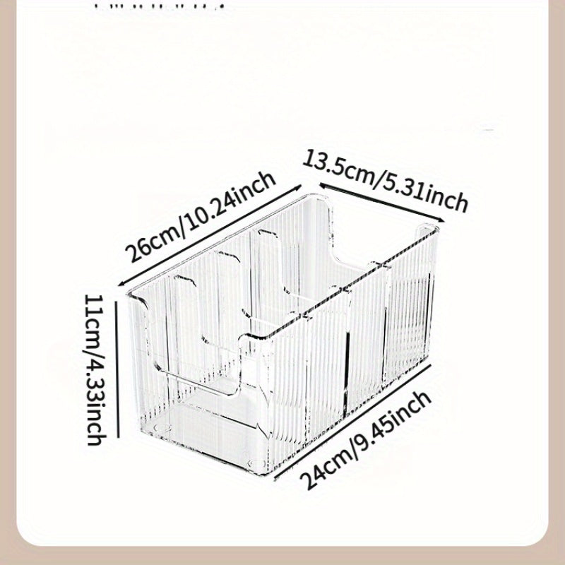 Boîte de rangement transparente avec compartiments amovibles, idéale pour ceintures, foulards, cravates, cosmétiques, bijoux et vêtements, pour tiroirs ou placard.