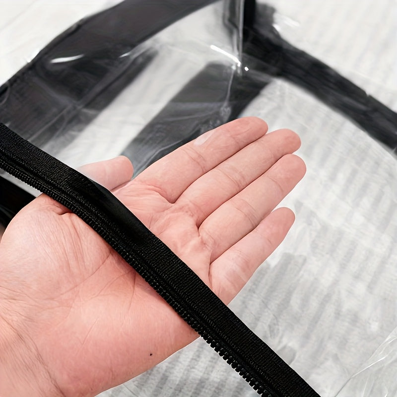 Lot de 3 boîtes de rangement transparentes avec couvercle rabattable, grandes et rectangulaires, empilables, pour livres, vêtements ou bureau, plastique durable.