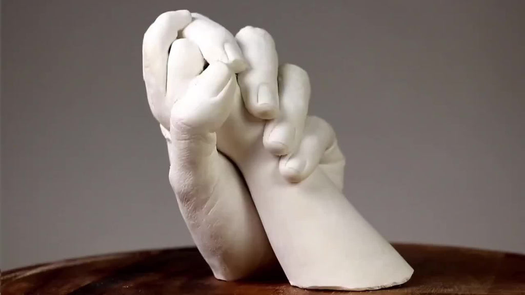 Kit de moulage de main 3D, DIY pour couples, amis ou famille, avec poudre, papiers abrasifs et accessoires, cadeau créatif parfait.